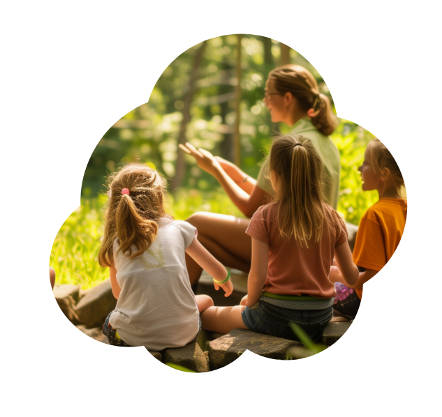 Children taking part in a small-group mindfulness session during the Little Dreamers Place six-week programme.
